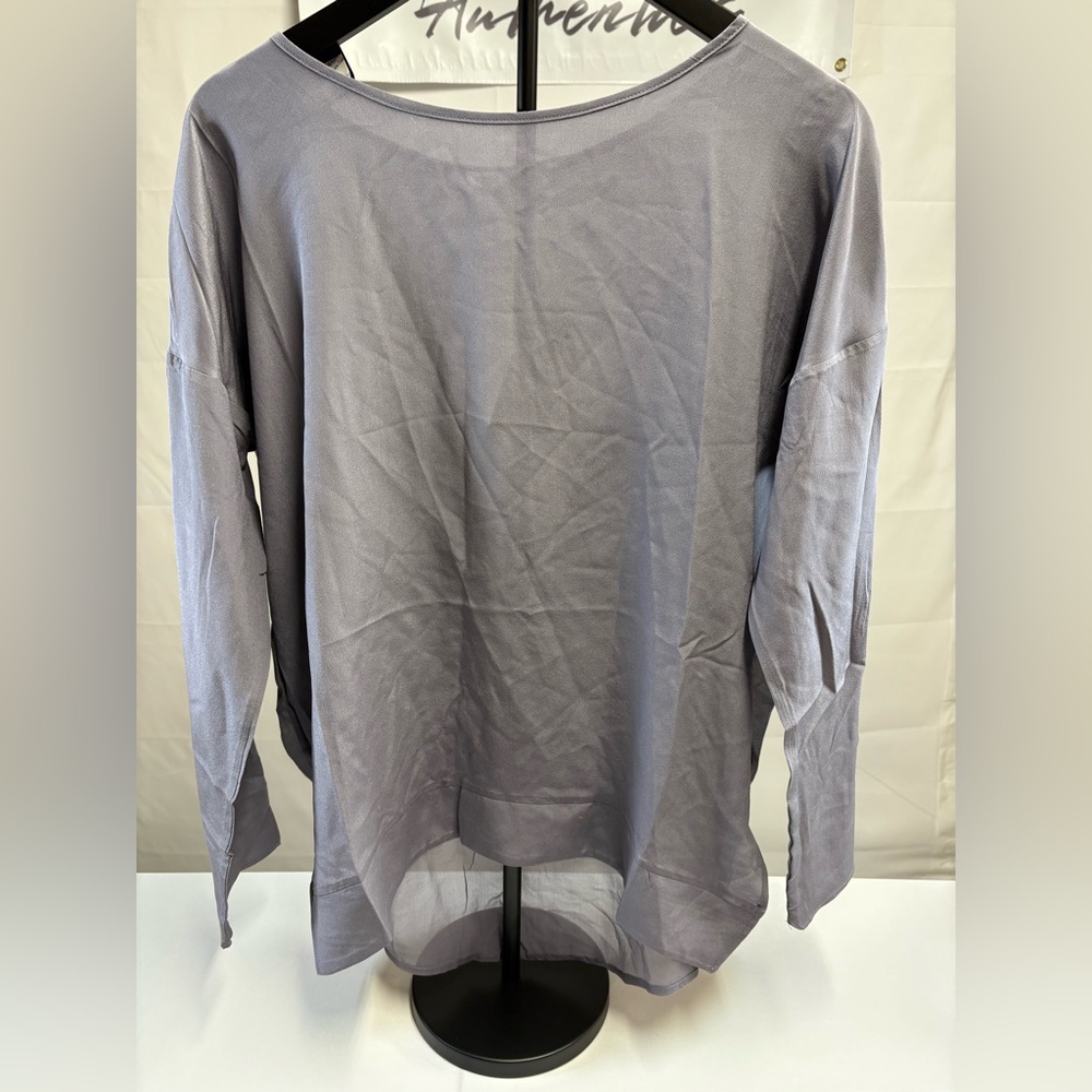 Falcon & Bloom Women’s Gray Cross-Back Blouse